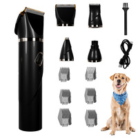 Tondeuse à poils pour chien rechargeable de qualité européenne, puissante, électrique, sans fil, kit de toilettage pour animaux de compagnie