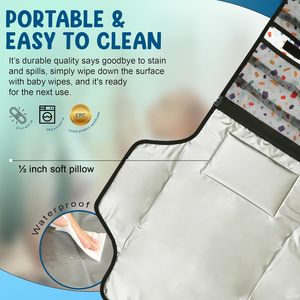 Échantillon gratuit, matelas à langer compact personnalisé de haute qualité, matelas à langer portable en coton pour voyage - Product Image 4