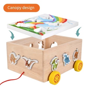 Деревянная развивающая игрушка-головоломка Elisyia: «Рыбалка» и «Ловля червей» с фруктовым дизайном для детей 2-13 лет - Product Image 4