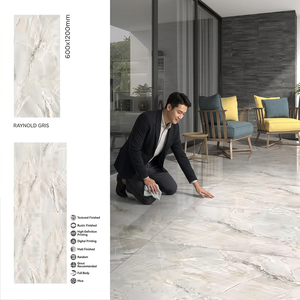 Raynold Gris Design 600x1200mm Polished Glazed Porcelain Tiles 24x48 Glossy Vitrified Ceramic Floor Outdoor Hall Bathroom 20mm - Product Image 2