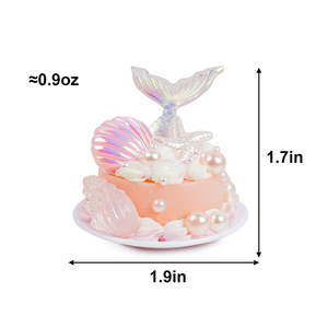 Adornos de Plástico para Pastel con Temática de Sirena, con Conchas y Perlas - Diseños Decorativos Inspirados en el Océano para Decoración del Hogar y Fiestas - Product Image 6
