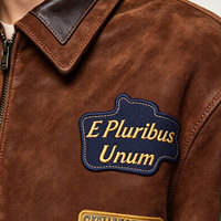 Veste zippée pour homme avec patch brodé personnalisé de haute qualité, col contrasté, vêtements streetwear vintage, fabricant de vestes personnalisées