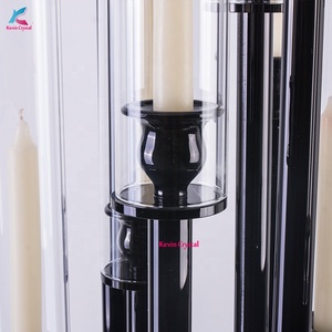 K-1171 <strong>Black</strong> Design Tall Table Candlestick Wedding Centerpiece <strong>Candelabra</strong> - Product Image 3