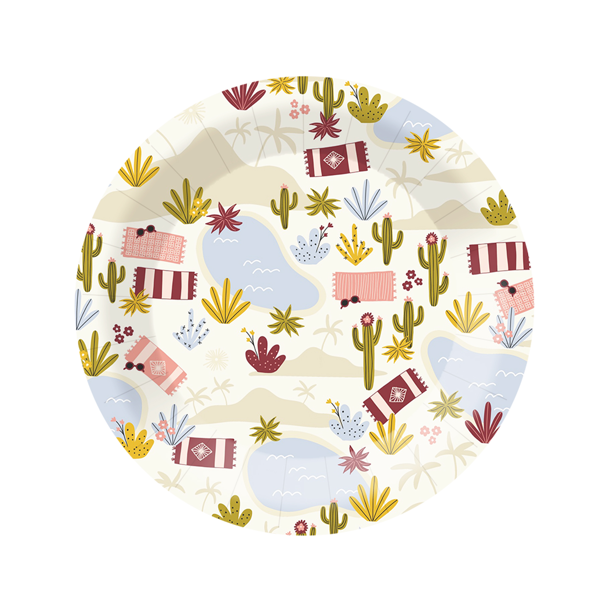 Plato de papel de 9 pulgadas * 8 piezas