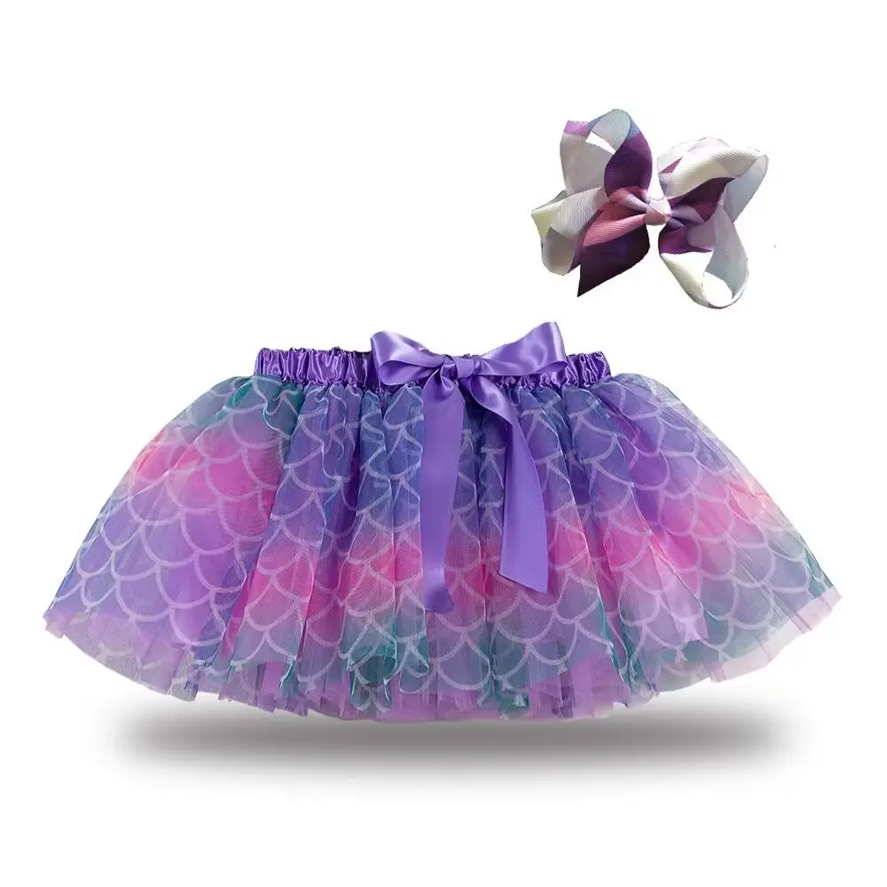 Unisex Rainbow Sheer Ballett Minirock für Baby Girl für Party Dance Everyday Wear Performance Wear für Kinder bekleidung