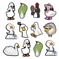 Gloria Nouveaux Pins en Caoutchouc Souple PVC à Motif Dessin Animé Mignon pour Breloques de Chaussures, Accessoires de Décoration de Chaussures