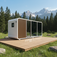 Cabane de glamping de luxe Apple - Design moderne en acier isolé pour hôtel/villa et hébergement en éco-tourisme