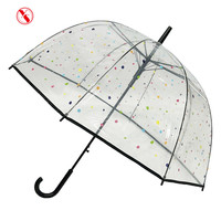 YS-1140 Parapluie Transparent Grande Taille en POE, 8 Baleines, Forme Dôme, Ouverture Manuelle, Impression Logo Personnalisé, Idéal Jours de Pluie pour Adultes – Fournisseur d'Usine