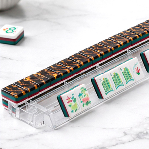 Elegante Juego <span class=keywords><strong>de</strong></span> Fichas <span class=keywords><strong>de</strong></span> Mahjong con Estampado <span class=keywords><strong>de</strong></span> Leopardo, Diseño Floral Colorido, Acrílico <span class=keywords><strong>de</strong></span> 4 Capas, Mahjong Americano <span class=keywords><strong>para</strong></span> Noches Familiares - Product Image 2