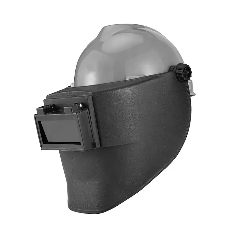 工業用パイプライン溶接機面保護フリップアップlenクリップキャップ溶接マスクフードヘルメット取り付け溶接シールドヘルメット付き