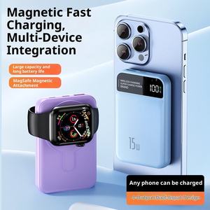 2025 Waterproof <b>Type</b>-<b>C</b> Fast Charging 22.5W 10000mAh Li-Polymer Wireless Magnetic Power Bank for Watch <b>Charger</b> - Product Image 3