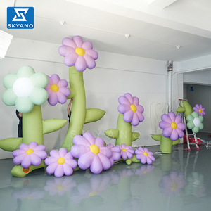 Fleur gonflable Publicité Décoration Géant Gonflable <span class=keywords><strong>Alice</strong></span> <span class=keywords><strong>au</strong></span> <span class=keywords><strong>Pays</strong></span> <span class=keywords><strong>des</strong></span> <span class=keywords><strong>Merveilles</strong></span> Fleurs Violet Thème Fantaisie - Product Image 2