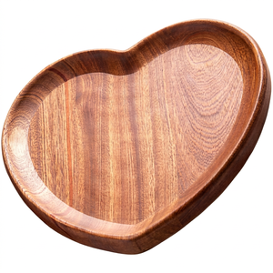 Best Quality Natural Acacia Wood Serving Tray Tea Coffee Snack Charcuterie Tray Custom Packaging Home Decor Kitchen Gift Item - Product Image 1