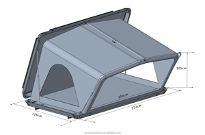 Tenda da Tetto Automatica Rigida <span class=keywords><strong>per</strong></span> Auto 4x4, Campeggio Fuoristrada e Outdoor - Product Image 5