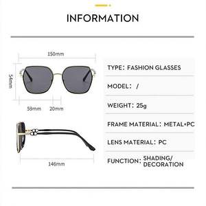 Gafas de Sol de Moda Personalizadas con Logotipo, Montura Grande de Lujo para Mujer, Lentes Degradadas UV400, Gafas de Sol Cuadradas para Mujer - Product Image 6