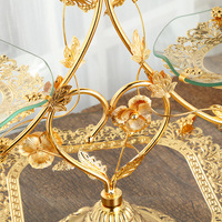 Plateau à fruits vintage, plateau à fruits en verre, plateau à fruits de luxe léger
