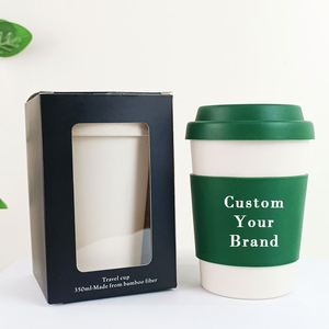 Vente flash - Gobelet réutilisable en fibre de bambou écologique, sans BPA, pour le sport et la remise en forme, avec logo personnalisé, cadeau promotionnel - Product Image 1