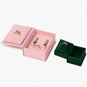 Hot Sale European Book Shape Magnetic Jewelry Packaging Box Custom Logo Cardboard Velvet <b>Ring</b> Earring Pendant <b>Storage</b> Gift Boxes - Product Image 5