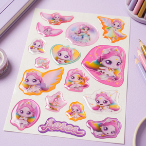 Tini Ping 5 Grandi Adesivi Decorativi in Gelatina a Tema Cartoni Animati per Camerette dei Bambini, Design Accattivante - Product Image 2
