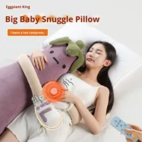 Fumian Eggplant King Banana Oreiller en peluche pour le sommeil, pour filles et femmes enceintes, aide au sommeil par caresses