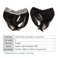 Prothèse capillaire frontale naturelle pour hommes, patch de cheveux humains pour la calvitie et la ligne de cheveux reculée, solution économique sans rasage, toupet