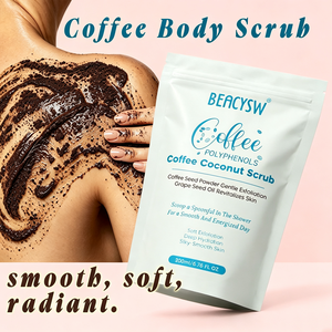 Exfoliante de Café y Azúcar para Rostro, Pies y Cuerpo, Exfoliante Corporal con Sal para Tonificar la Piel y Combatir la <span class=keywords><strong>Celulitis</strong></span> - Product Image 1