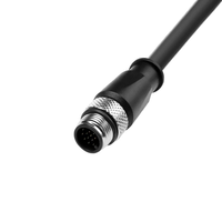Câble Ethernet d'alimentation et de données Alvin's Cables M12 A-Code 17 broches mâle à extrémité ouverte, indice de protection IP67, 5 m, pour servomoteur industriel à application mobile