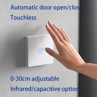 Interrupteur intelligent sans contact sans fil 86 mm x 86 mm à surface mate avec capteur de mouvement et récepteur pour porte automatique