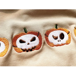 <span class=keywords><strong>Felpa</strong></span> di Halloween <span class=keywords><strong>Jack</strong></span>-O-Lantern di zucca ricamata stagione spettrale - Product Image 4