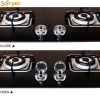 Cache-bouton de cuisinière transparent pour la sécurité des bébés, protection de la sécurité des bébés, cache-bouton de cuisinière à gaz transparent en caoutchouc, verrou de sécurité pour four