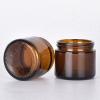 Pot en verre ambré foncé à parois droites de 2 oz, 4 oz, 6 oz avec couvercle noir, ustensiles de cuisine, pot brun anti-UV de 60 ml, 120 ml pour le miel