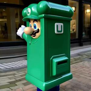 Escultura Grande para Exteriores, Estatua de Anime de Dibujos Animados, <span class=keywords><strong>Luigi</strong></span> y <span class=keywords><strong>Princesa</strong></span> Peach, Decoración Personalizada de Fibra de Vidrio para Centros Comerciales, Artesanía de Resina - Product Image 2