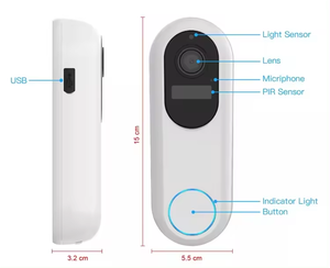 1080P 2MP Tuya inalámbrico impermeable remoto timbre de puerta inteligente Cámara 5g WIFI timbre de vídeo de doble frecuencia - Product Image 6