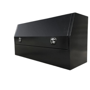 Caja de Herramientas Herui HR-700 de Apertura Lateral, Recubierta de Polvo Negro, de Aluminio, Completamente Abrible, para Plataforma de Camioneta - Product Image 3