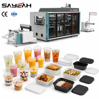 Volledig automatische vierkoloms PP PET PS plastic beker voedselverpakkingsmachine plastic thermoformmachine