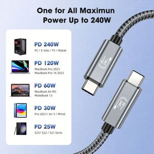 USB4.0 High Quality 40Gbps 240W <b>Usb</b> <b>C</b> to <b>Type</b> <b>C</b> Data Charging <b>Type</b> <b>C</b> <b>Cable</b> for Switch Mobile Phones - Product Image 6