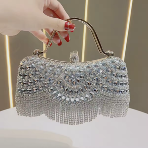 Nuevo Bolso de Mano Impermeable con Diamantes para la Noche, Bolso Bandolera Metálico de Poliéster para Cena, Cumpleaños, Boda, Bolsos de Mano para Mujer - Product Image 4