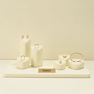 FANXI Custom Made bianco bracciale anello orecchini gioielli manichino busto Stand gioielli gioielli professionali espositore per negozio - Product Image 3