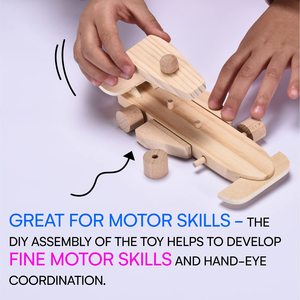 Pezzo di legno per auto da <span class=keywords><strong>corsa</strong></span> combina Kit di pittura fai da te con 10 acquerelli e accessori - Product Image 3