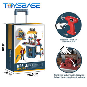 Chariot de garage, <span class=keywords><strong>jouet</strong></span> 3 en 1, jeu pour faire semblant de construire un établi - Product Image 5