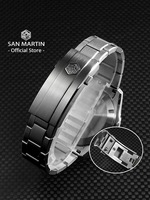 San Martin – montre de plongée de luxe pour hommes, 40mm, en acier inoxydable, cadran ondulé en émail, ST2130, classique, automatique, mécanique, étanche à 300m