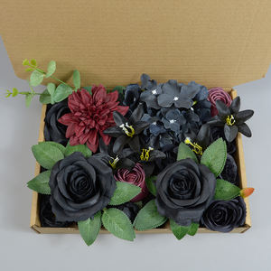 Flores artificiales cabeza de seda gran oferta varios patrones de flores conjunto de caja combinada DIY decoraciones de ducha de boda conjunto de flores de imitación - Product Image 5