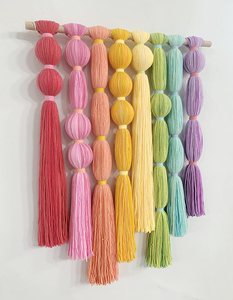 Color mezclado frescura mediterránea lana pared colgante Posemia Manual tejido para Diwali boda cumpleaños aniversario Art <span class=keywords><strong>Deco</strong></span> - Product Image 4