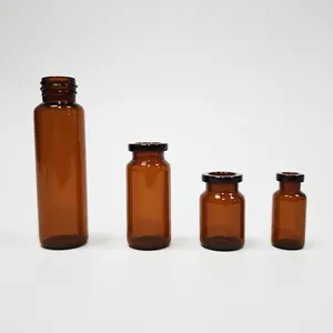 2ml 3ml 5ml 30ml Penicillin Glass Bottle Custom Amber Glass Containers Glass Vials For Vaccines Storage