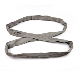 Eslinga Redonda Suave Sin Fin de Poliéster 100% Certificada CE EN 1492-2 de Alta Tenacidad 4T 4M Gris para Elevación de Carga Pesada en Grúas y Camiones - Product Image 1