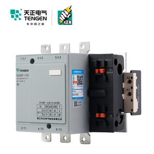 Contactor de CA Tengen CJX2F-115 de 200A, 3 polos, montaje en carril DIN - Product Image 1