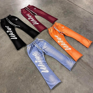 Alta qualità personalizzata cotone 100% francese spugna con coulisse Vintage invecchiato serigrafia pietra acido lavato <span class=keywords><strong>pantaloni</strong></span> della <span class=keywords><strong>tuta</strong></span> da uomo - Product Image 4
