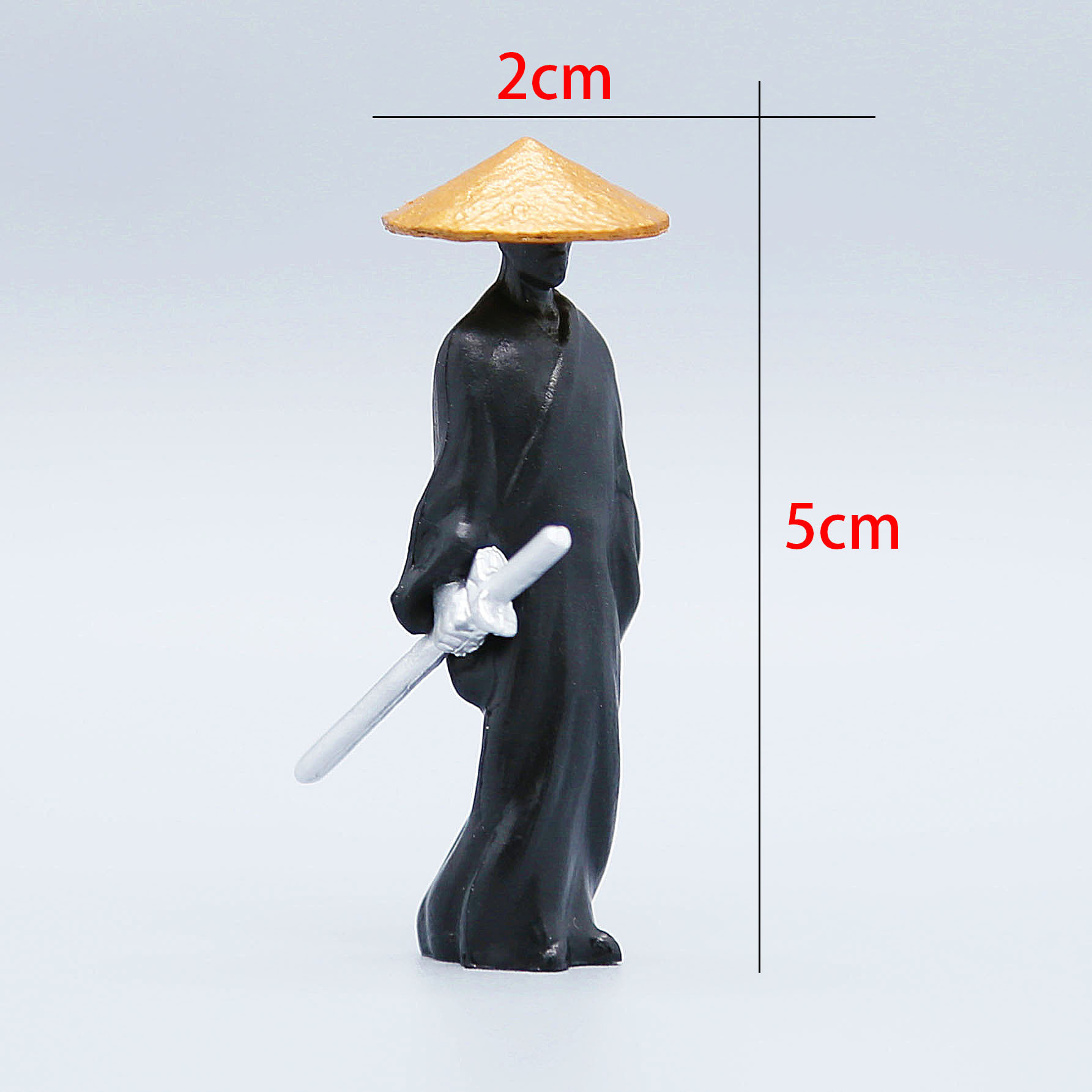 ギフトに最適なPVC製中国剣士アクションフィギュア車内装飾