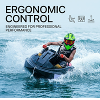 Kart électrique innovant à propulsion hydrodynamique, bateau de luxe avec cockpit en carbone, embarcation aquatique performante, croiseur fermé