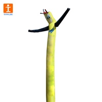 TJ Custom, danseur gonflable géant de haute qualité, cheveux désordonnés, jambe unique, fléchissant, tube d'air, homme qui agite les bras / Airdancer